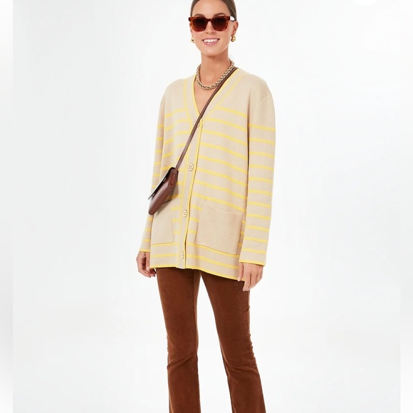Tuckernuck Sweaters - TUCKERNUCK Chai Stripe Lauren Cardigan sweater
